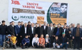 Tuzla`dan Suriyeli Sığınmacılara 1 TIR Yardım Malzemesi Daha Gönderildi