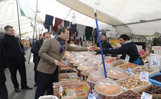 BAŞKAN İMAMOĞLU PAZAR ESNAFININ İSTEK VE SIKINTILARINI DİNLEDİ