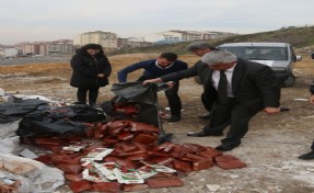 Maltepe'de Çeyrek ton kırmızı pul biber imha edildi