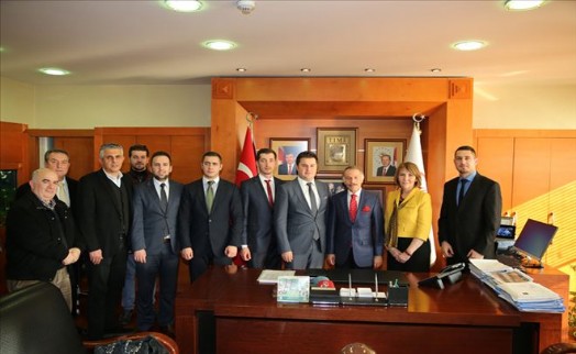 MAKEDONYA DEVLET BAKANI ÇAKO´DAN BAŞKAN AYDINER´E ZİYARET