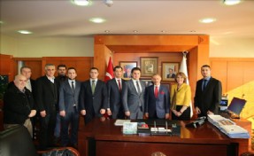 MAKEDONYA DEVLET BAKANI ÇAKO´DAN BAŞKAN AYDINER´E ZİYARET