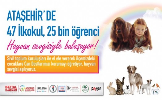 Ataşehir'de 25 bin çocuğa hayvan sevgisi anlatılacak