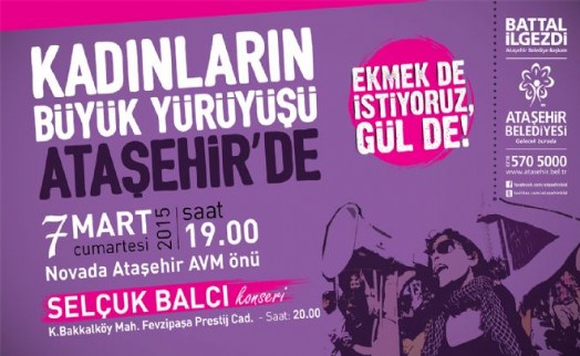 KADINLAR 8 MART'I ATAŞEHİR'DE KUTLAYACAK