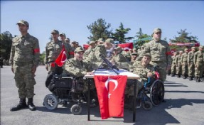Engelli askerler vatan borcunu ödedi