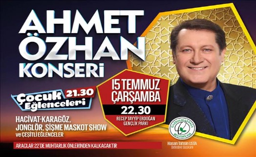 GAZİOSMANPAŞA´DA AHMET ÖZHAN KONSERİ
