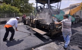 Yollar Asfaltlanıyor, Otlar Biçiliyor