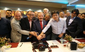 BAŞKAN AYDINER, GAZETECİLERİ AĞIRLADI
