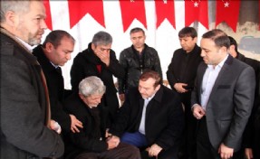 ŞEHİT BABASINI BAŞKAN KADIOĞLU TESELLİ ETTİ