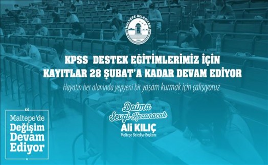 Maltepe Belediyesi´nden KPSS İçin Kurs Desteği
