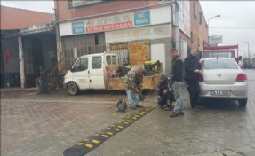 Çatalca´da Hız Tümsekleri Tamir Ediliyor