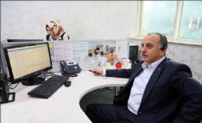 'Başkan Çağırıcı Çağrı Merkezi´nde Telefonları Cevapladı'
