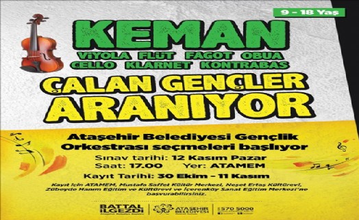 GENÇLİK ORKESTRASI GENÇ YETENEKLERİNİ ARIYOR