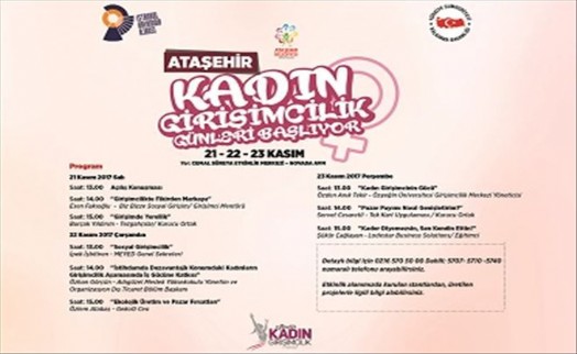 ATAŞEHİR KADIN GİRİŞİMCİLİK GÜNLERİ BAŞLIYOR