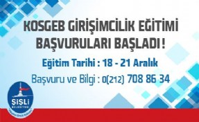 Şişli´de Oturan Vatandaşlara Ücretsiz Girişimcilik Eğitimi