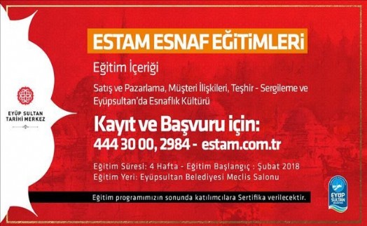 Eyüpsultan´da ESTAM Esnaf Eğitimleri Başlıyor