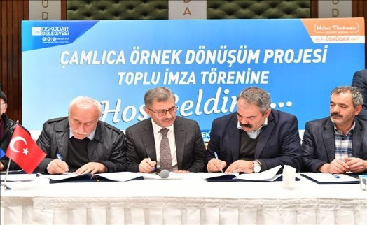 ÜSKÜDAR ÇAMLICA CAMİİ ÇEVRESİNDE ÖRNEK DÖNÜŞÜM İÇİN İMZALAR ATILDI