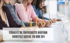 TÜRKİYE´DE ÜNİVERSİTE OKUYAN SURİYELİ SAYISI 20 BİN 701