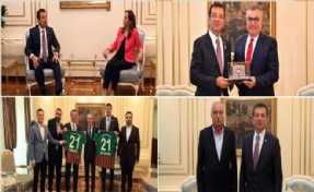 İBB BAŞKANI İMAMOĞLU´NA TEBRİK ZİYARETİ