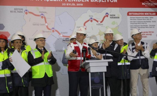 İMAMOĞLU, DURDURULAN METRO HATTI ÇALIŞMALARINI YENİDEN BAŞLATTI