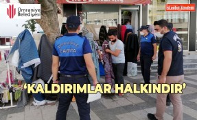 ÜMRANİYE’DE KALDIRIM İŞGALİNE SON