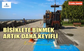 BAKIRKÖY SAHİLDEKİ BİSİKLET YOLLARI ONARILIYOR