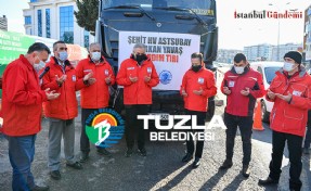 TUZLA’DAN CİNDERESİ’NE 163’ÜNCÜ TIR YOLA ÇIKTI