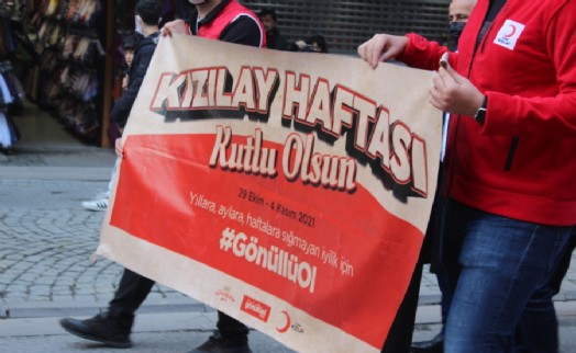 Kızılay Haftasında  anlamlı yürüyüş