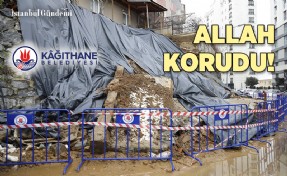 KAĞITHANE’DE İSTİNAT DUVARI ÇÖKTÜ