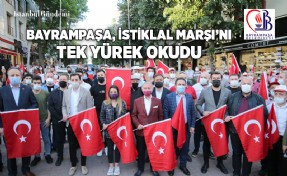 BAYRAMPAŞA’DA İSTİKLAL MARŞI, 19 MAYIS İÇİN OKUNDU
