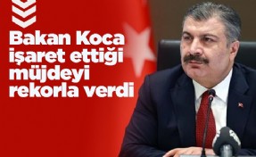 Bakan Koca işaret ettiği müjdeyi rekorla verdi