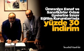 Ümraniye Esnaf ve Sanatkârlar Odası üyelerine Sınav Eğitim Kurumları'nda yüzde 30 indirim