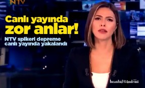 Canlı yayında zor anlar! NTV spikeri depreme canlı yayında yakalandı