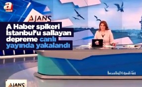 A Haber spikeri İstanbul'u sallayan depreme canlı yayında yakalandı