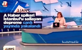 A Haber spikeri İstanbul'u sallayan depreme canlı yayında yakalandı