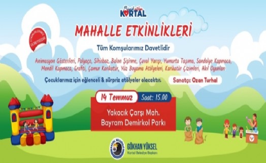 Kartallı çocuklar mahalle etkinlikleriyle tatili dolu dolu geçirecek