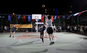 Küçükçekmece’de sokak basketbolu heyecanı