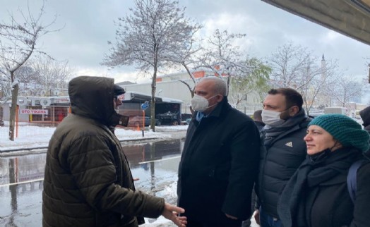 Kara kış CHP Kartal’a engel olamadı