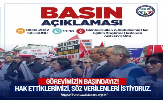 SAHİM-SEN sağlıkçıların hakkı için harekete geçti