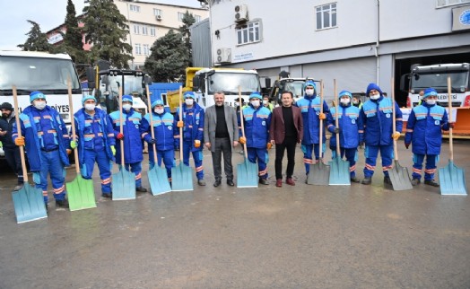Tuzla kar yağışına karşı teyakkuzda