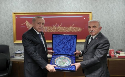 Cumhurbaşkanı Erdoğan’dan Başkan Yıldırım’a ziyaret