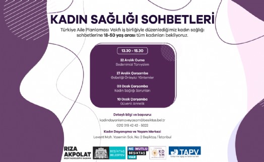 Beşiktaş Belediyesi’nden Kadın Sağlığı Sohbetleri’ buluşması