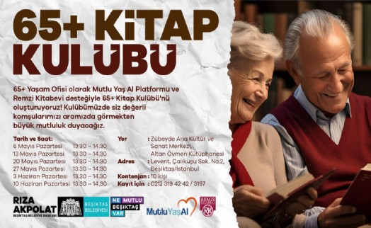 Beşiktaş Belediyesi, 65+ Kitap Kulübü için üyelerini bekliyor